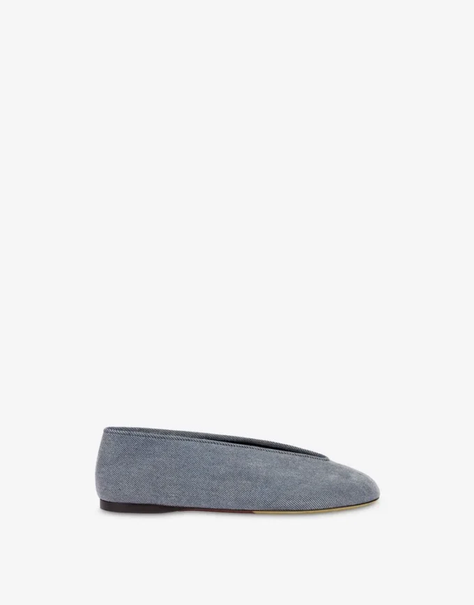 Ballerines en denim floqué