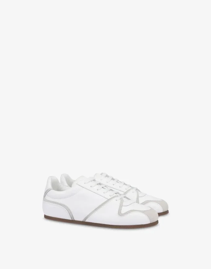 Baskets en cuir de veau et daim