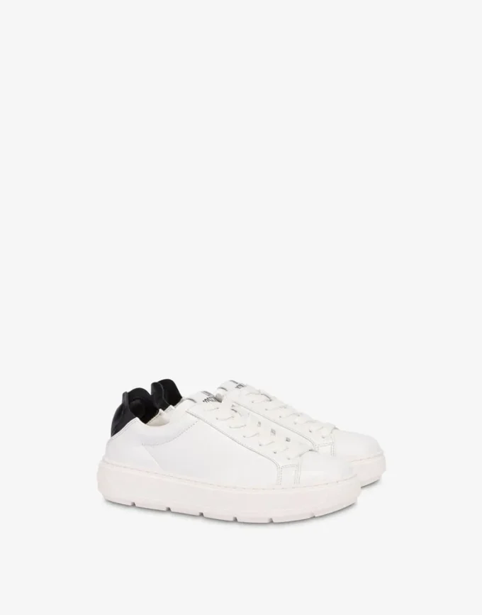 Baskets en cuir nappa et agneau