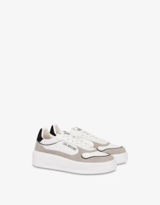 Baskets en daim et cuir de veau