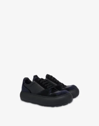 Baskets en daim et cuir de veau