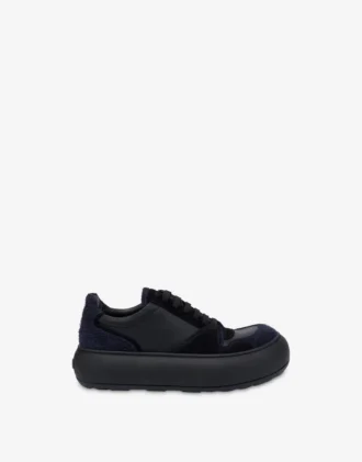 Baskets en daim et cuir de veau