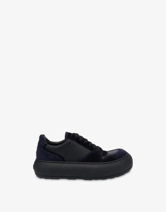 Baskets en daim et cuir de veau