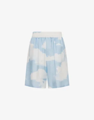 Bermuda en twill de soie Nuage d&rsquo;archives