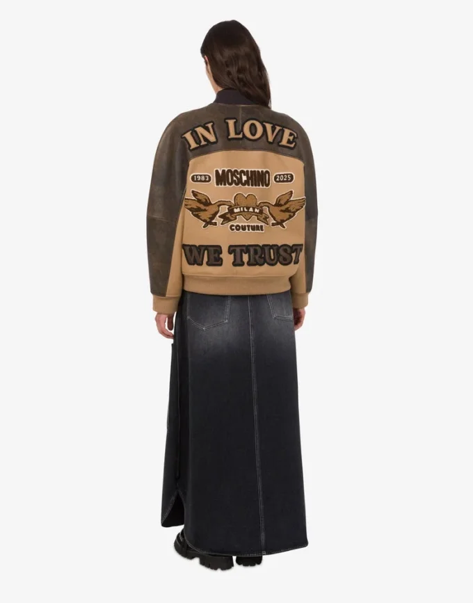 Blouson bomber en laine