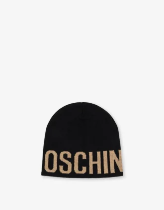 Bonnet en tricot avec logo doré