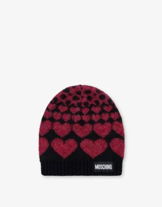 Bonnet incrusté en mélange de mohair