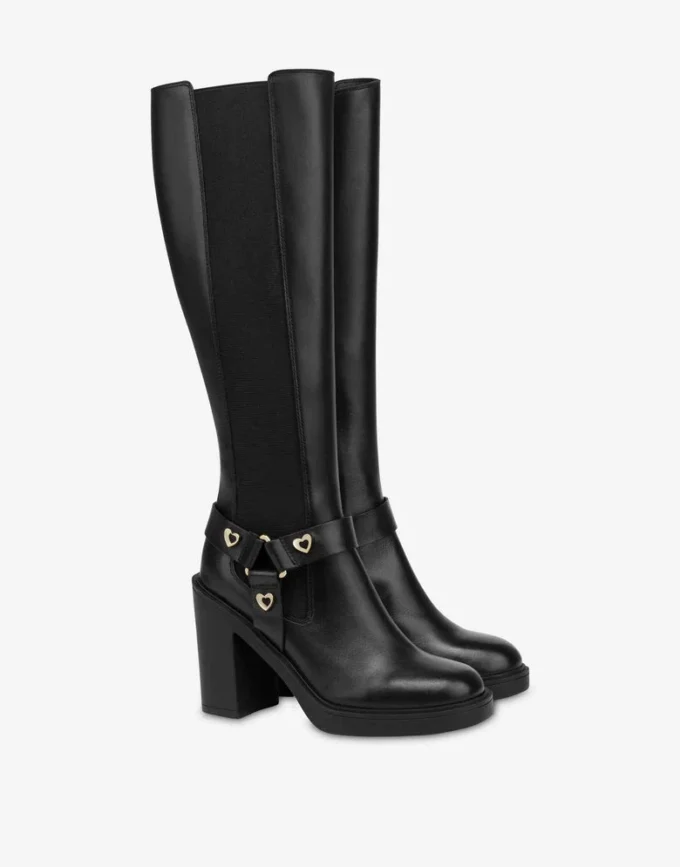 Bottes en cuir de veau