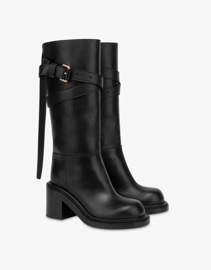 Bottes en cuir de veau