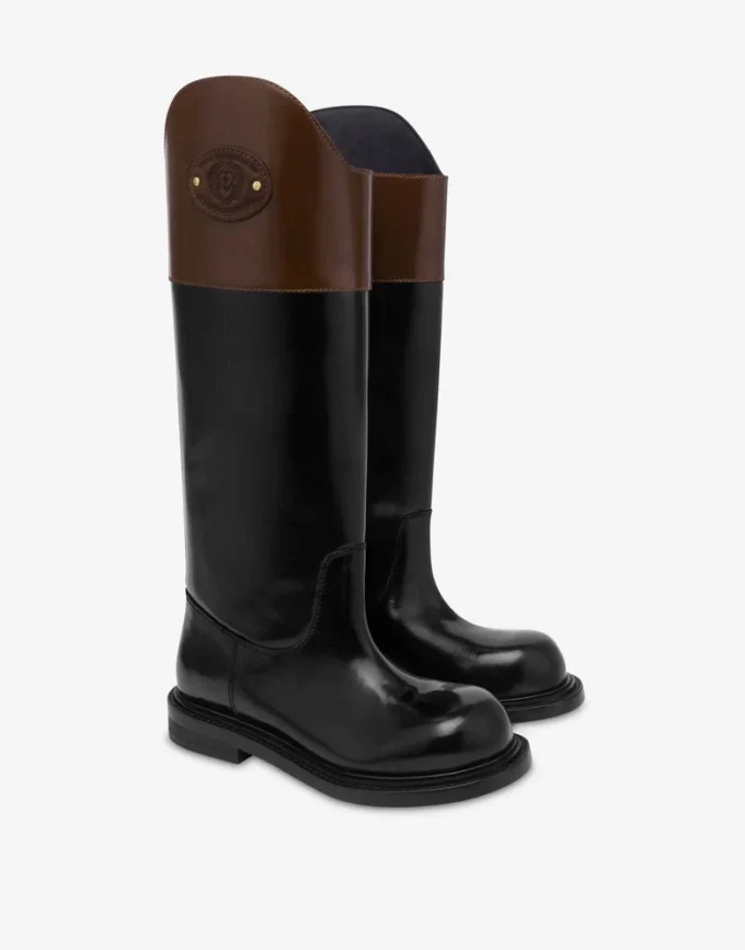 Bottes en cuir de veau