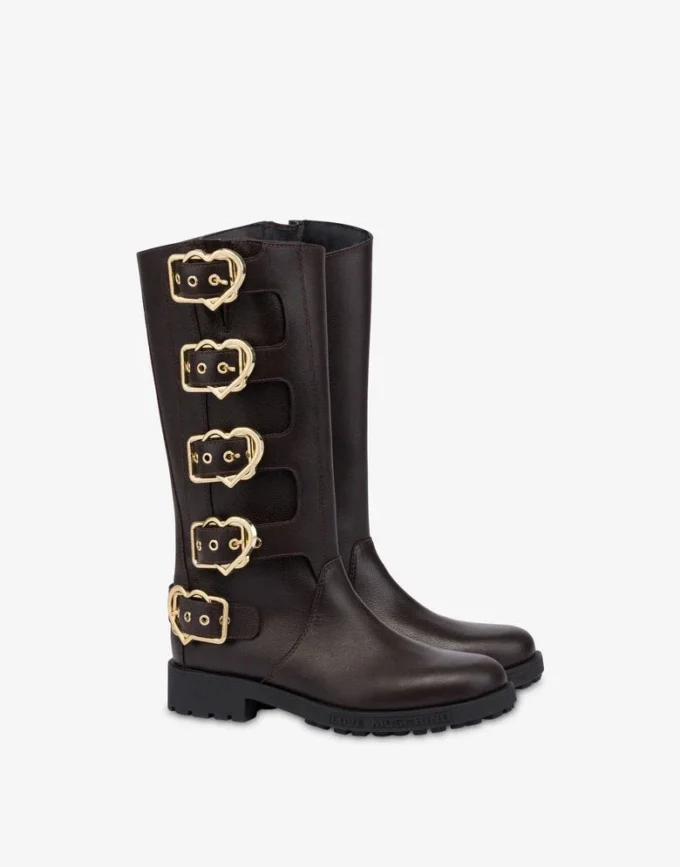 Bottes en cuir de veau