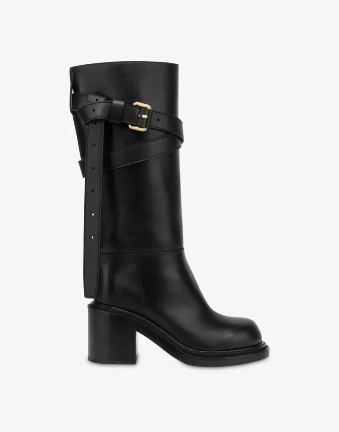 Bottes en cuir de veau