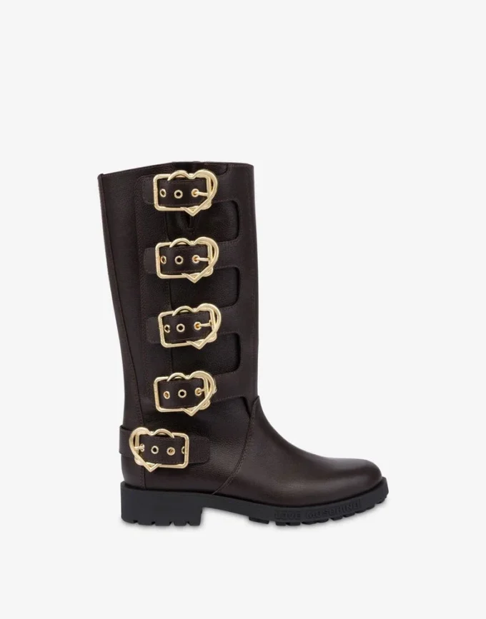 Bottes en cuir de veau