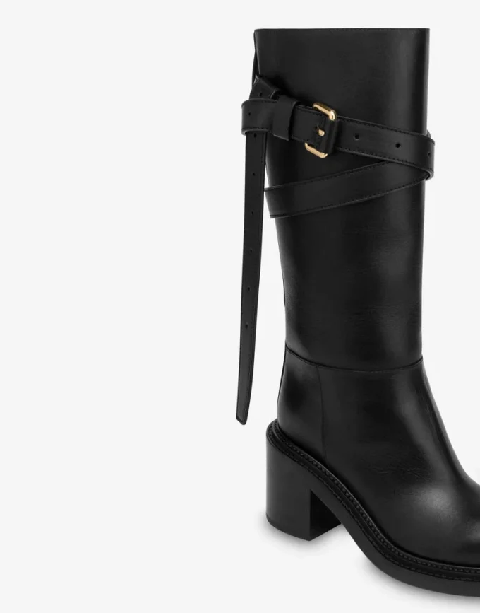 Bottes en cuir de veau