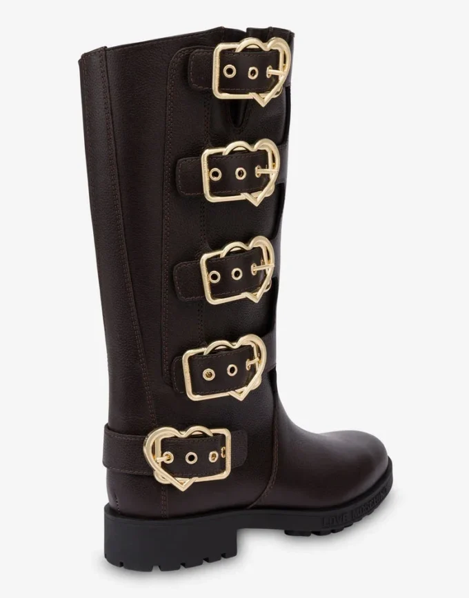 Bottes en cuir de veau