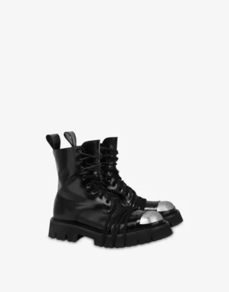 Bottes militaires en cuir de veau