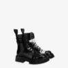 Bottes motardes en cuir de veau brossé Bottes motardes en cuir de veau brossé