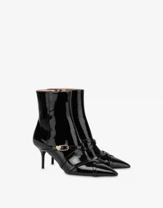 Bottines en cuir verni