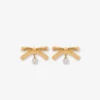 Boucles d&rsquo;oreilles en métal avec perle