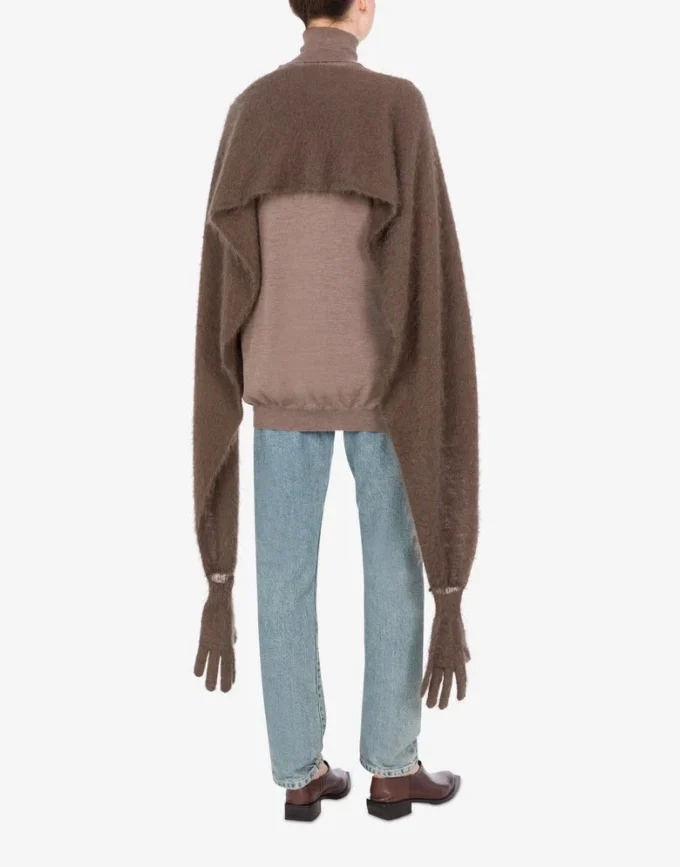 Cape en mohair brossé
