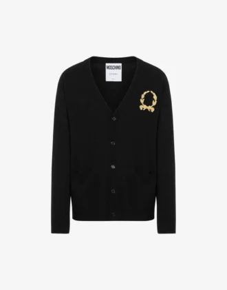 Cardigan en laine et cachemire Broderie couronne de laurier