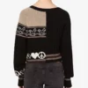 Cardigan en laine mélangée intarsia Cardigan en laine mélangée intarsia