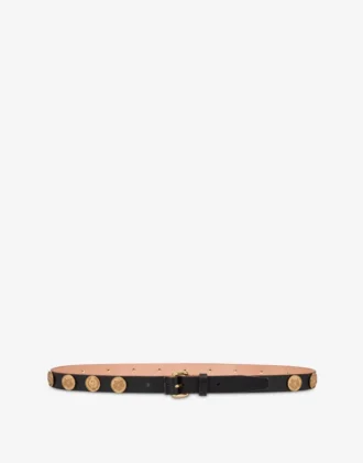 Ceinture en cuir de vachette décorée
