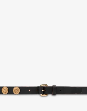 Ceinture en cuir de vachette décorée