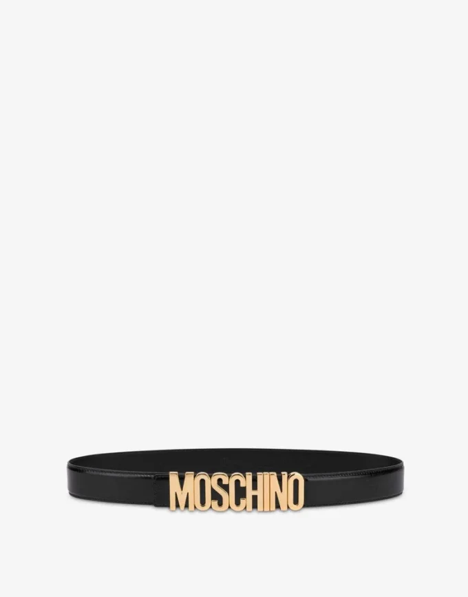 Ceinture en cuir de veau avec logo