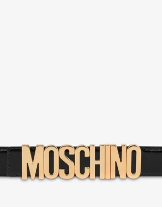 Ceinture en cuir de veau avec logo