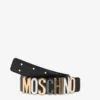 Ceinture en cuir de veau avec logo Lettering mixte