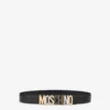 Ceinture en cuir de veau avec logo lettré mixte