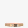 Ceinture en cuir de veau avec logo lettré mixte