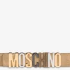 Ceinture en cuir de veau avec logo lettré mixte