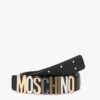 Ceinture en cuir de veau avec logo lettré mixte
