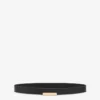 Ceinture en cuir de veau avec plaque métallique