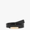 Ceinture en cuir de veau avec plaque métallique