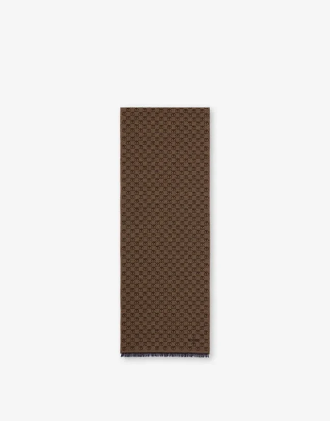 Écharpe avec motif double point d&rsquo;interrogation sur toute la surface