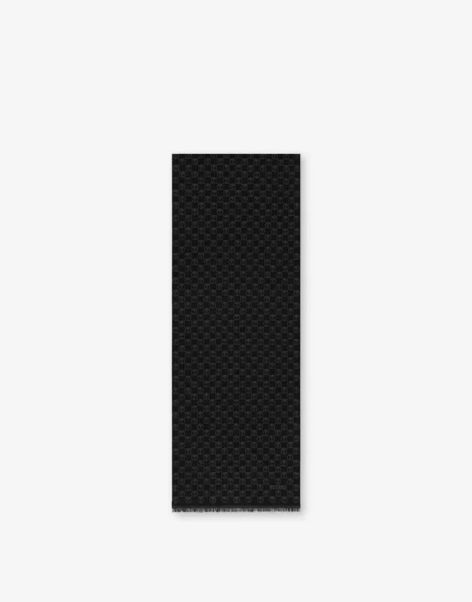 Écharpe avec motif double point d&rsquo;interrogation sur toute la surface