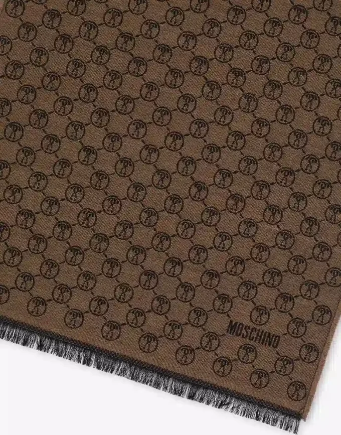 Écharpe avec motif double point d&rsquo;interrogation sur toute la surface