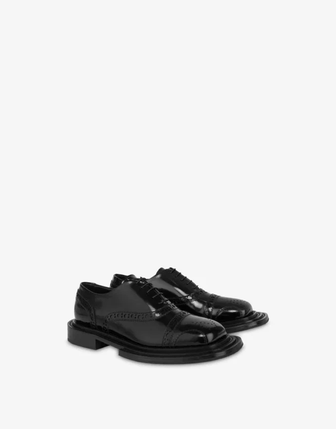 Chaussures Derby en cuir de veau brossé