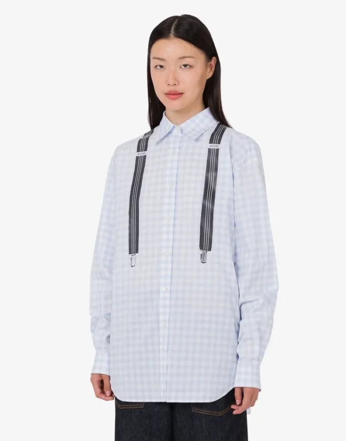 Chemise en coton imprimé vichy