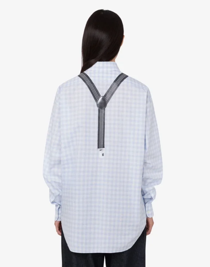 Chemise en coton imprimé vichy