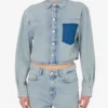 Chemise en denim de coton léger