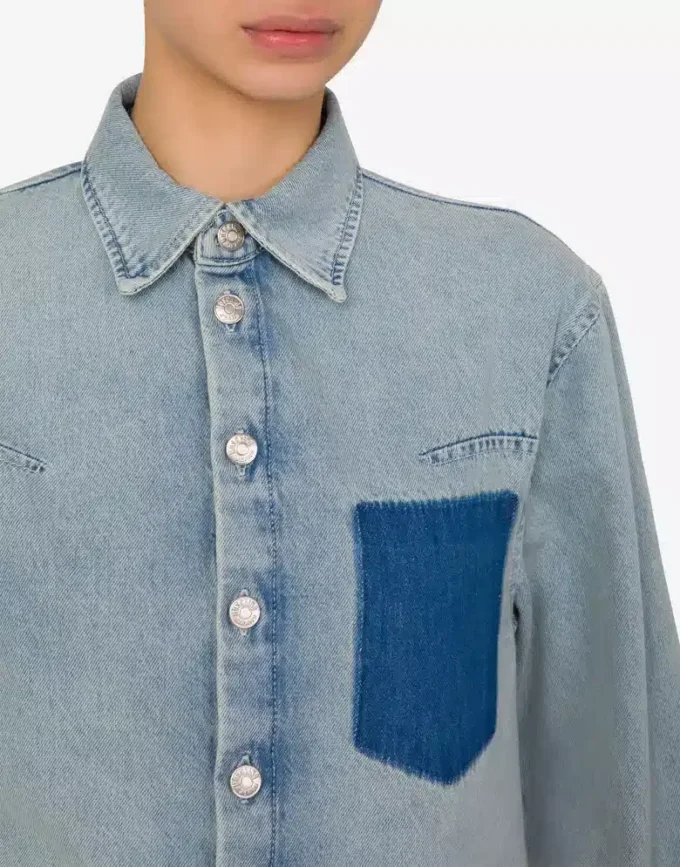 Chemise en denim de coton léger