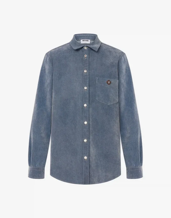 Chemise en denim floqué Chemise en denim floqué