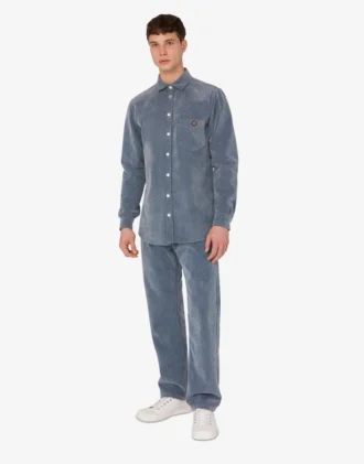 Chemise en denim floqué