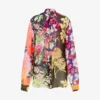 Chemise en georgette de soie imprimée Chemise en georgette de soie imprimée