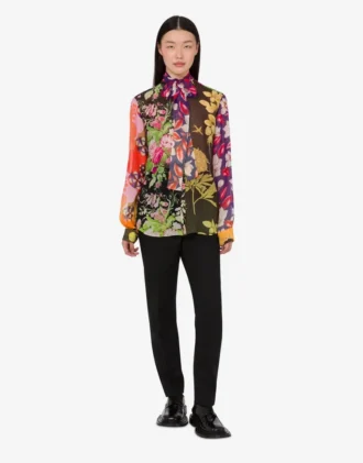 Chemise en georgette de soie imprimée