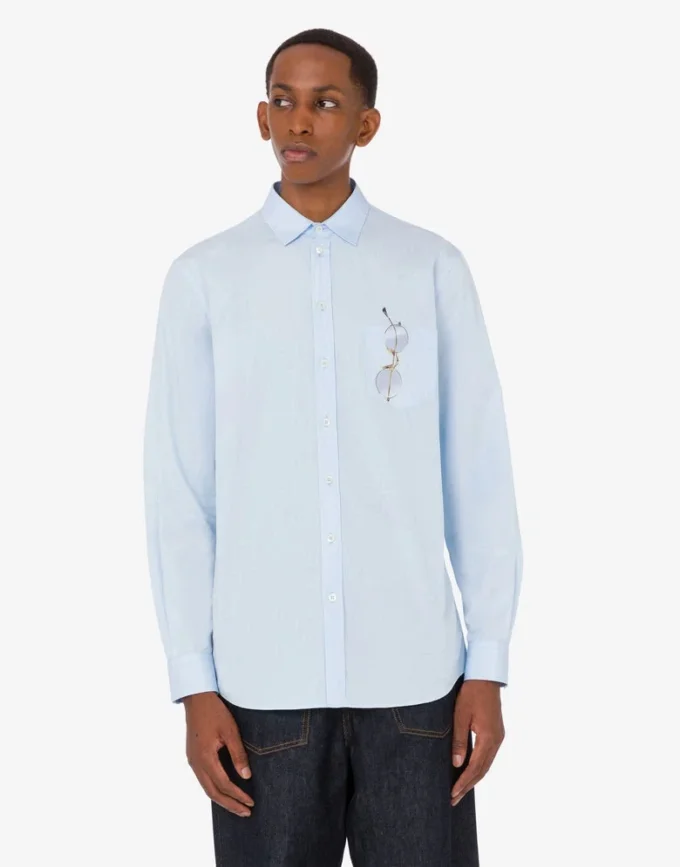 Chemise en popeline de coton imprimée Chemise en popeline de coton imprimée